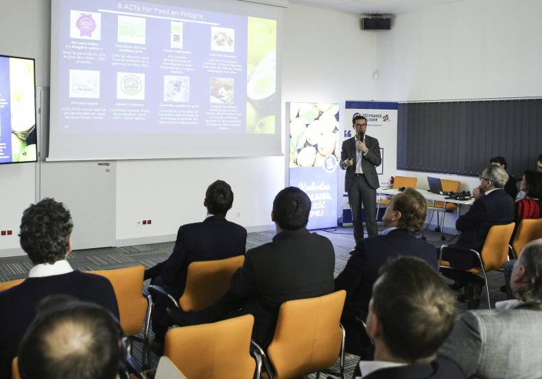 Carrefour promuje transformację żywieniową i edukuje na temat bio w środowisku biznesu francuskiego w Polsce