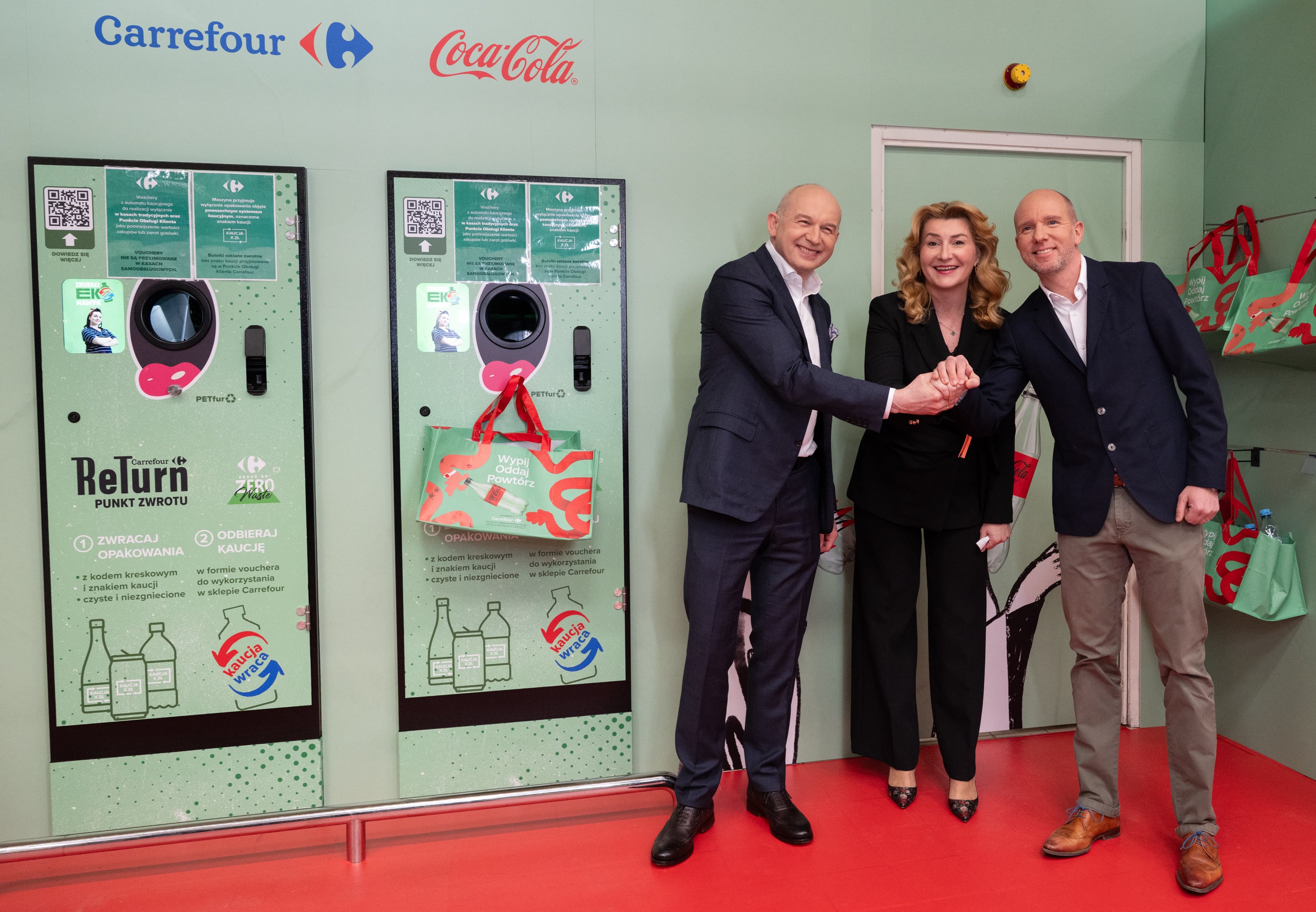 Ruszyło partnerstwo Carrefour i systemu Coca-Cola – firmy łączą siły, by wspierać zbiórkę opakowań w ramach systemu kaucyjnego